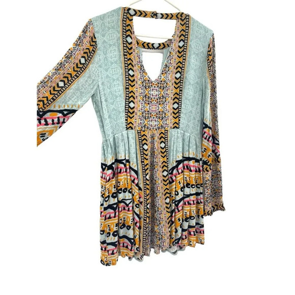 Free People Multicolor Patterned Mini Dress - Picture 7 of 15